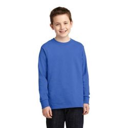 Port & Company ®  Youth Long Sleeve 5.4-oz 100% Cotton T-Shirt. PC54YLS